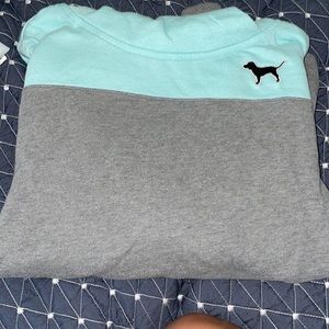 Gray and blue pink hoodie